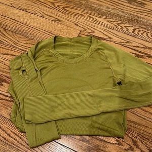 Olive Green Lululemon Swiftly Tech Longsleeve
